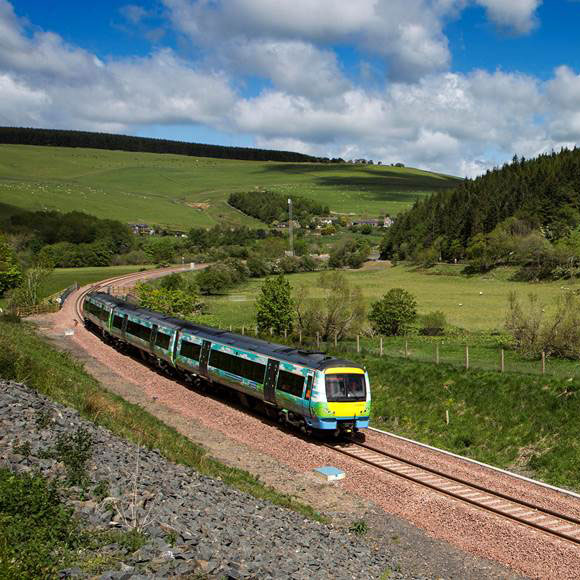 New Borders Rail train link Tweedbank to Edinburgh