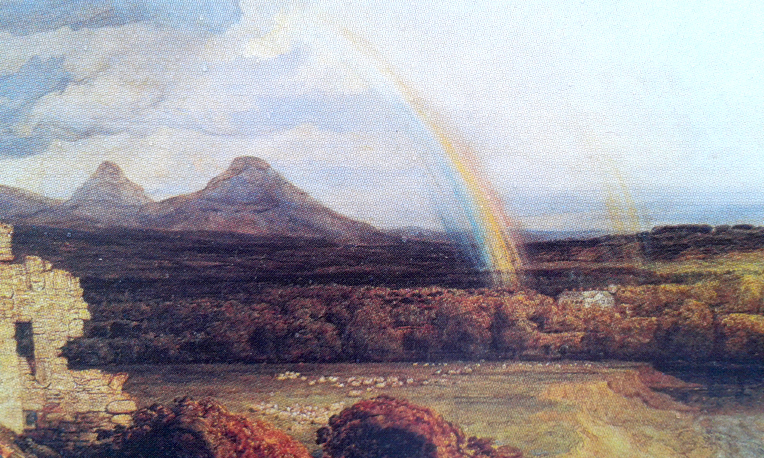 Eildon Hills in paint